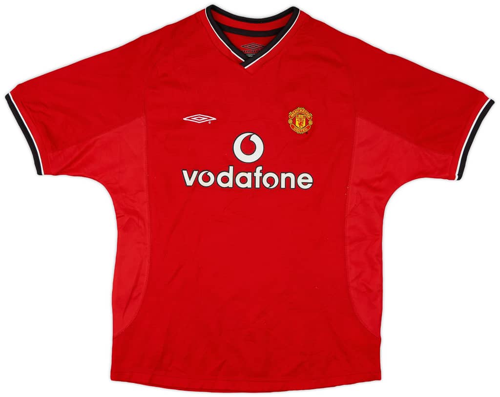 2000-02 Manchester United Home Shirt - 7/10 - (L.Boys)