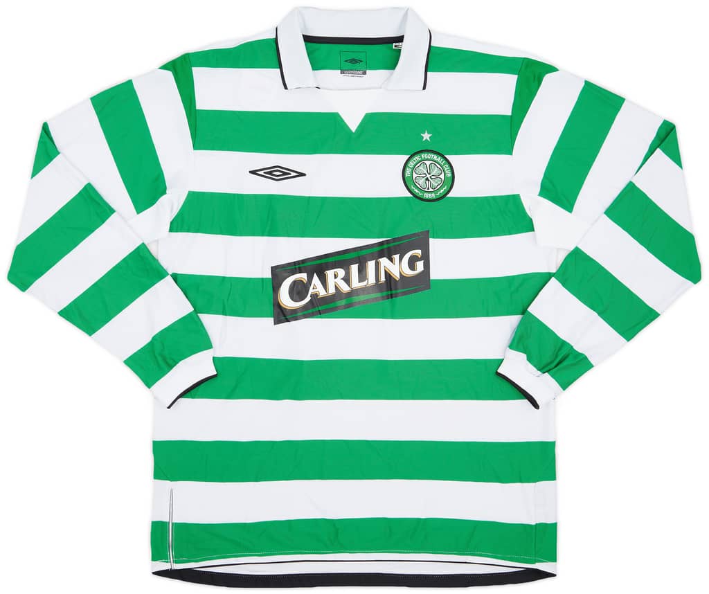 2004-05 Celtic Home L/S Shirt Petrov #19 (L)