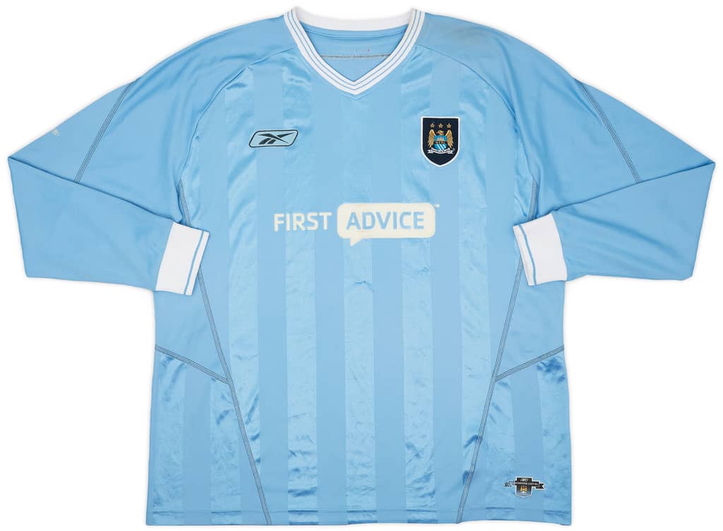 2003-04 Manchester City Home L/S Shirt Anelka #39 - 6/10 - (XL)