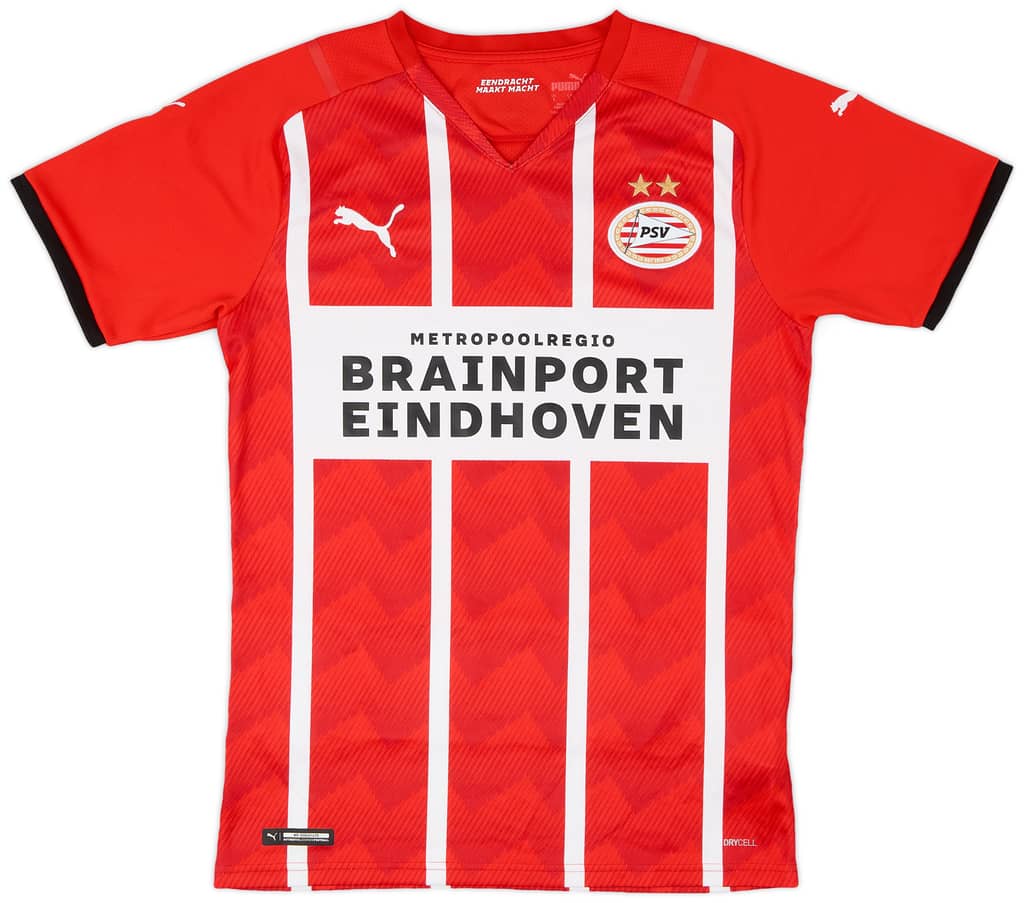 2021-22 PSV Youth Team Home Shirt N.Landfeld #5 - 9/10 - (S)
