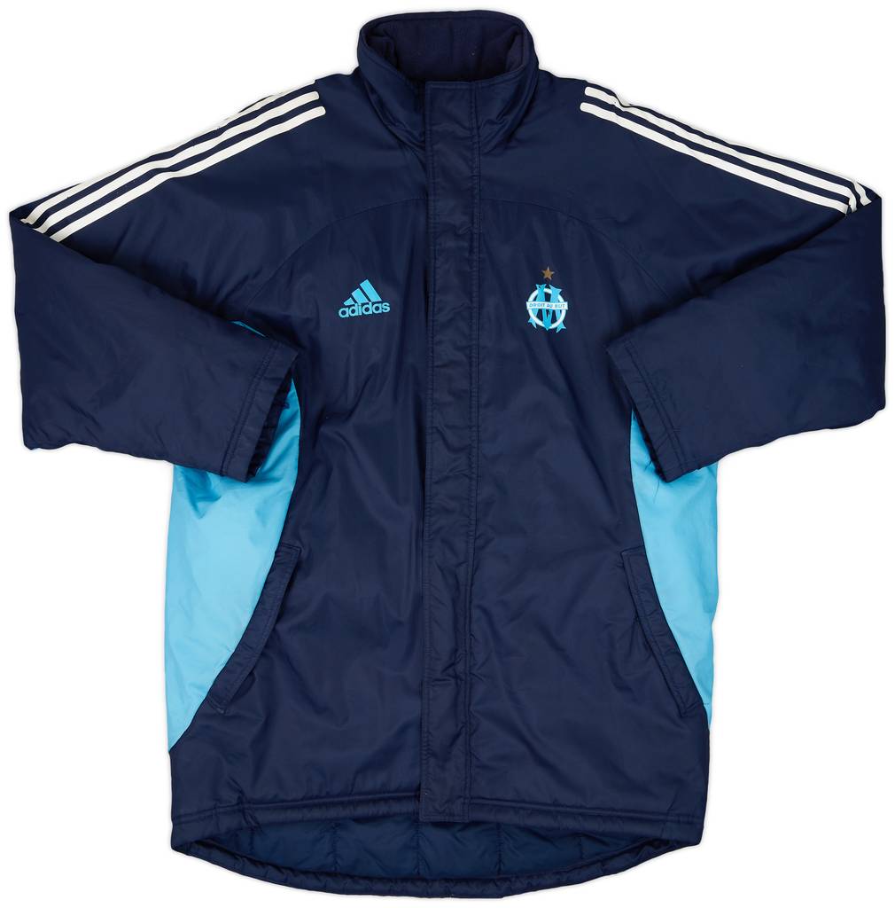 2002-03 Olympique Marseille adidas Padded Bench Coat - 7/10 - (L)