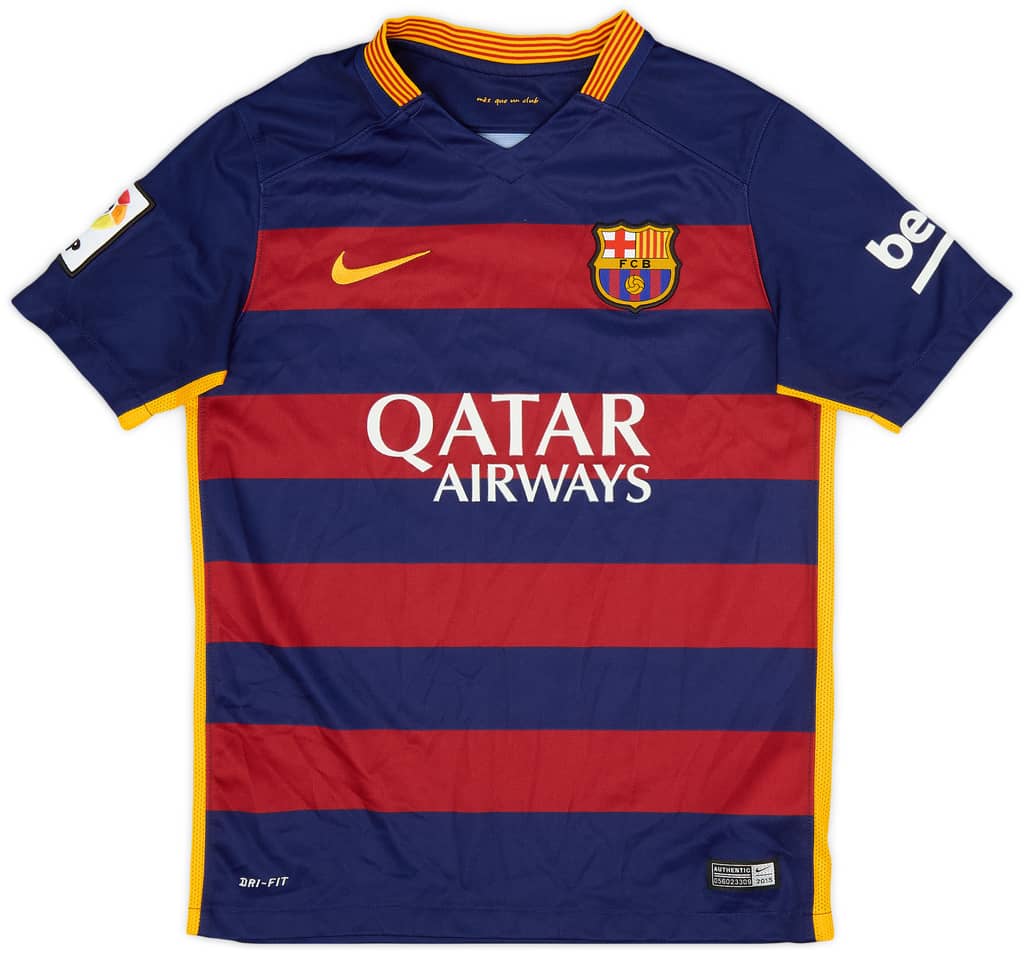 2015-16 Barcelona Home Shirt - 8/10 - (M.Boys)