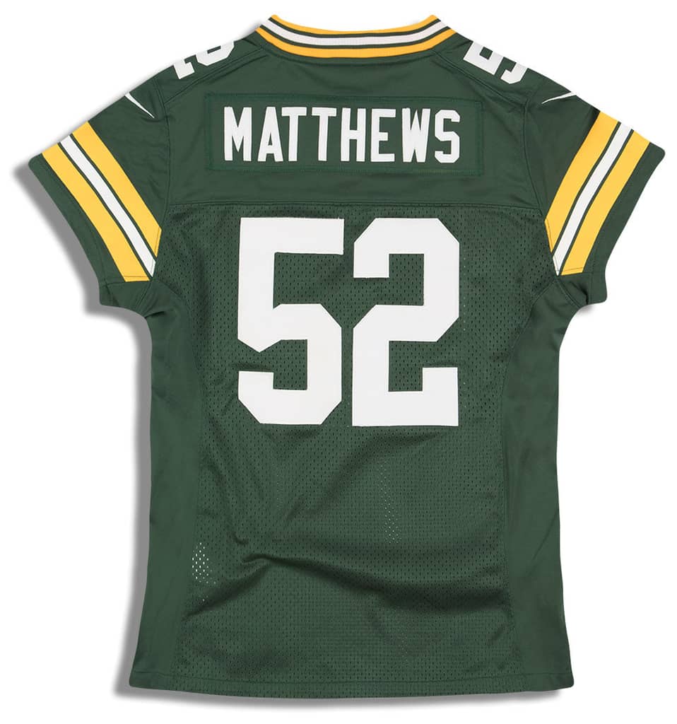 2012-16 Green Bay Packers Matthews #52 Nike Premier Jersey (Home) Womens (S)