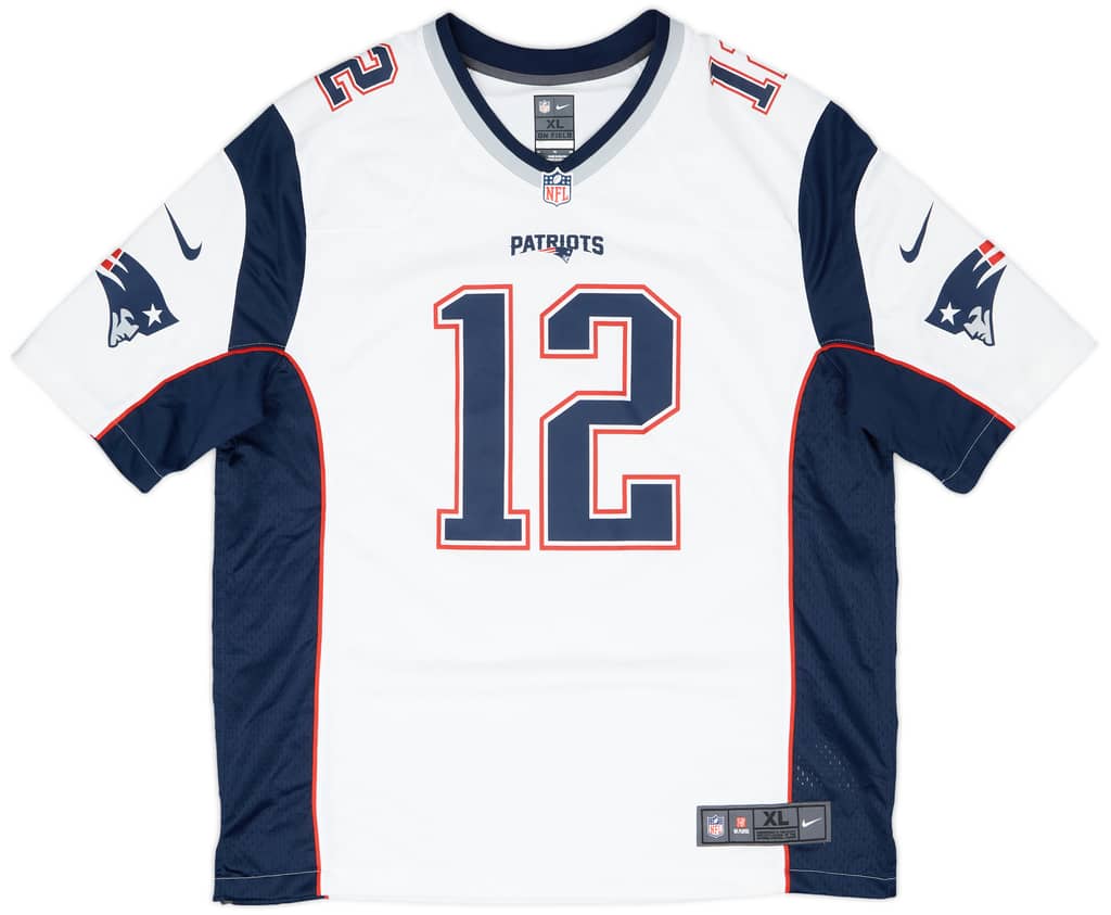 2012-19 New England Patriots Brady #12 Nike Game Away Jersey - 6/10 - (XL)