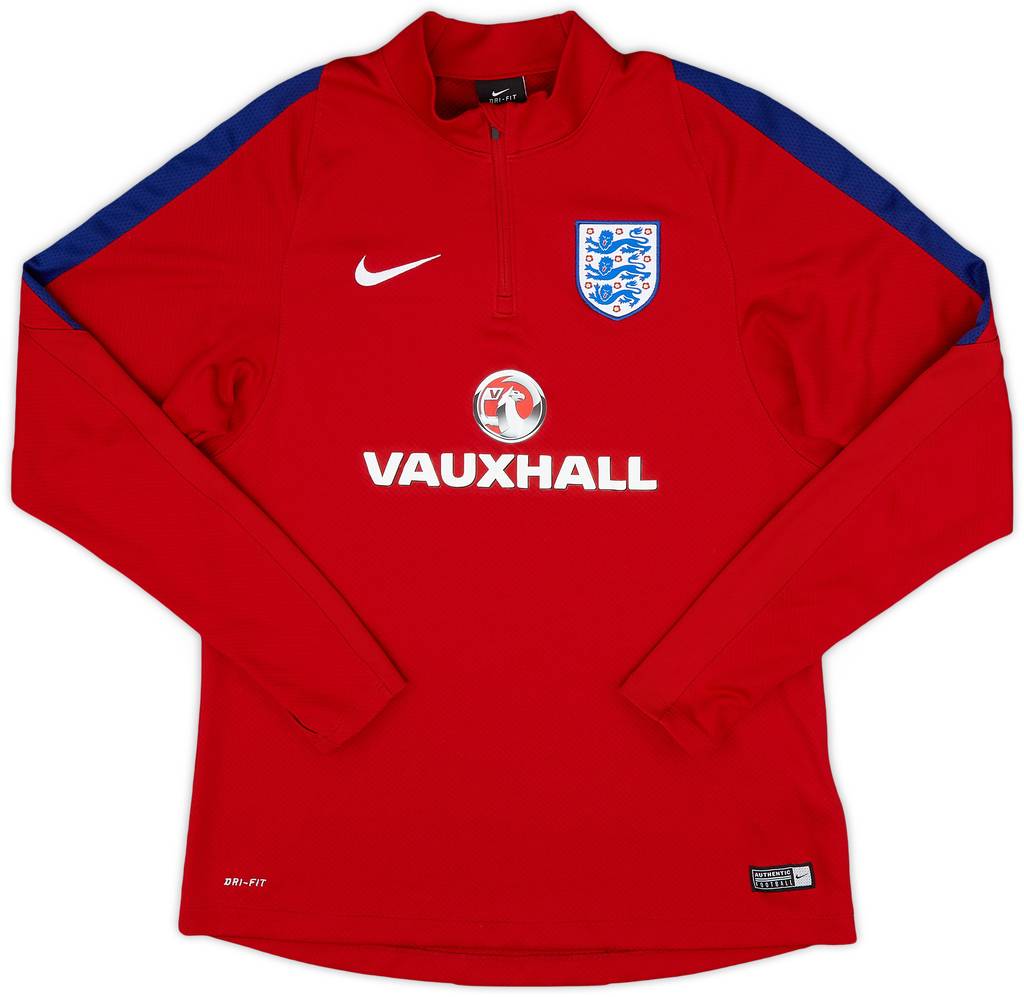 2016-17 England Nike 1/4 Zip Drill Top - 9/10 - (M)
