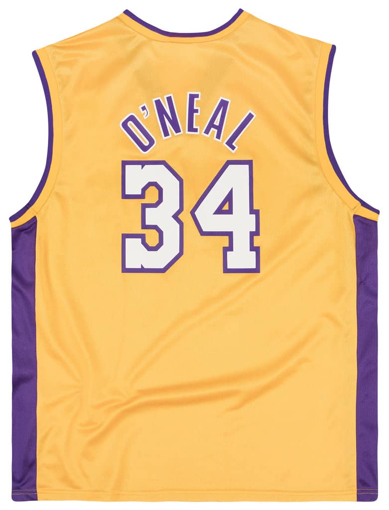 1999-02 LA Lakers O'Neal #34 Champion Jersey (Home) M