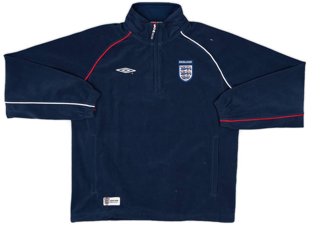 2002-04 England Umbro 1/4 Zip Fleece Top - 8/10 - (S)