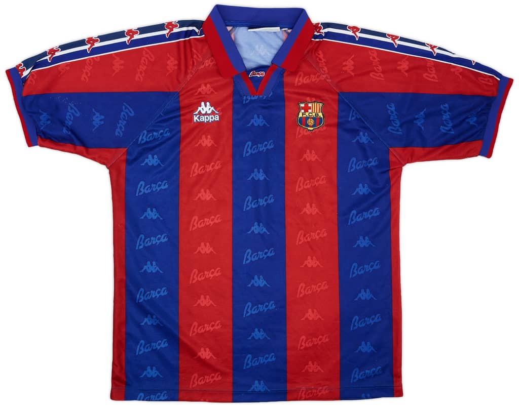 1995-97 Barcelona Home Shirt - 8/10 - (L)