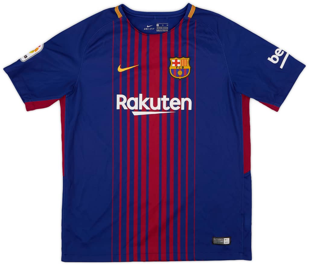 2017-18 Barcelona Home Shirt - 9/10 - (XL.Boys)