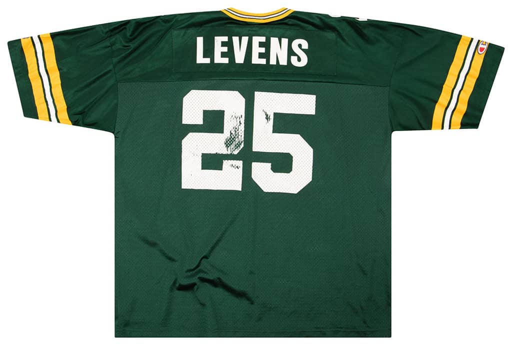 1997-00 Green Bay Packers Levens #25 Champion Jersey (Home) XL
