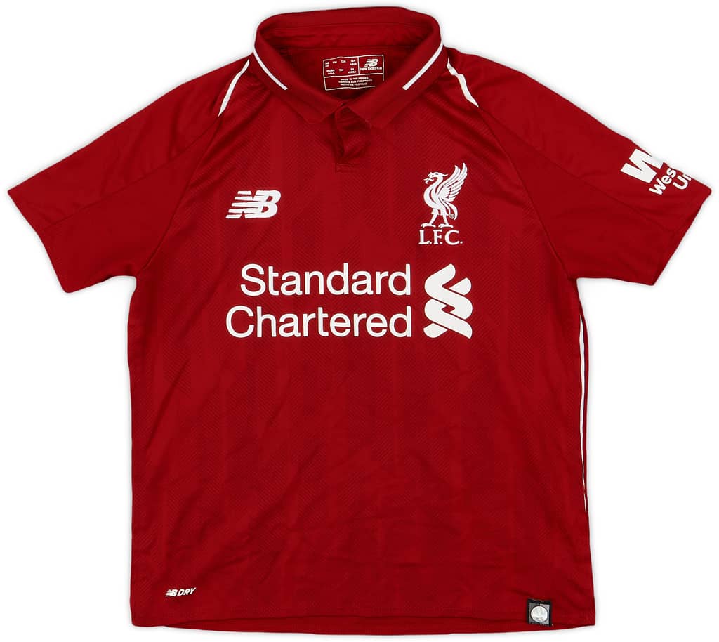 2018-19 Liverpool Home Shirt - 8/10 - (M.Boys)