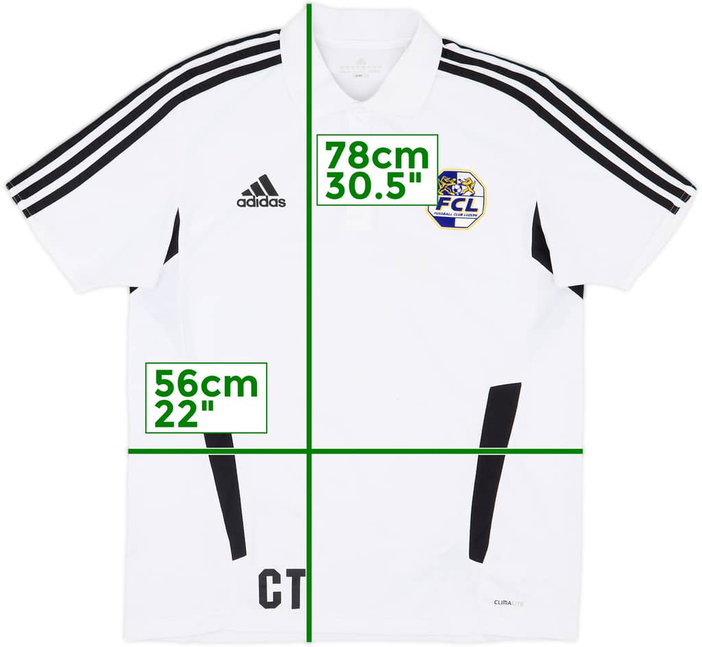 2011-12 FC Luzern adidas Staff Issue Polo Shirt 'CT' - 8/10 - (L)