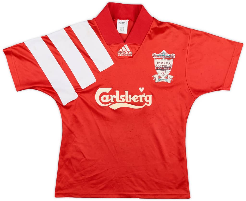 1991-92 Liverpool Home Shirt - 5/10 - (M.Boys)