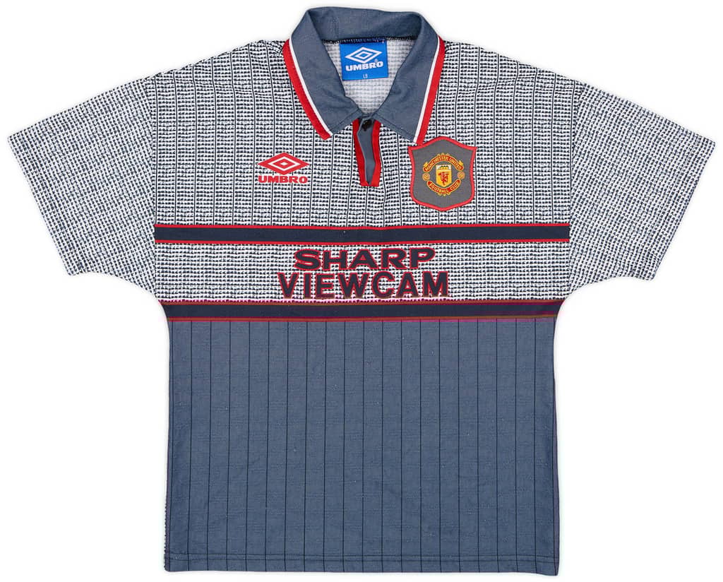 1995-96 Manchester United Away Shirt - 8/10 - (L.Boys)