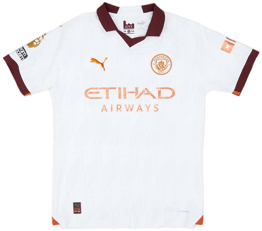 2023-24 Manchester City Match Issue Away Shirt Matheus N. #27
