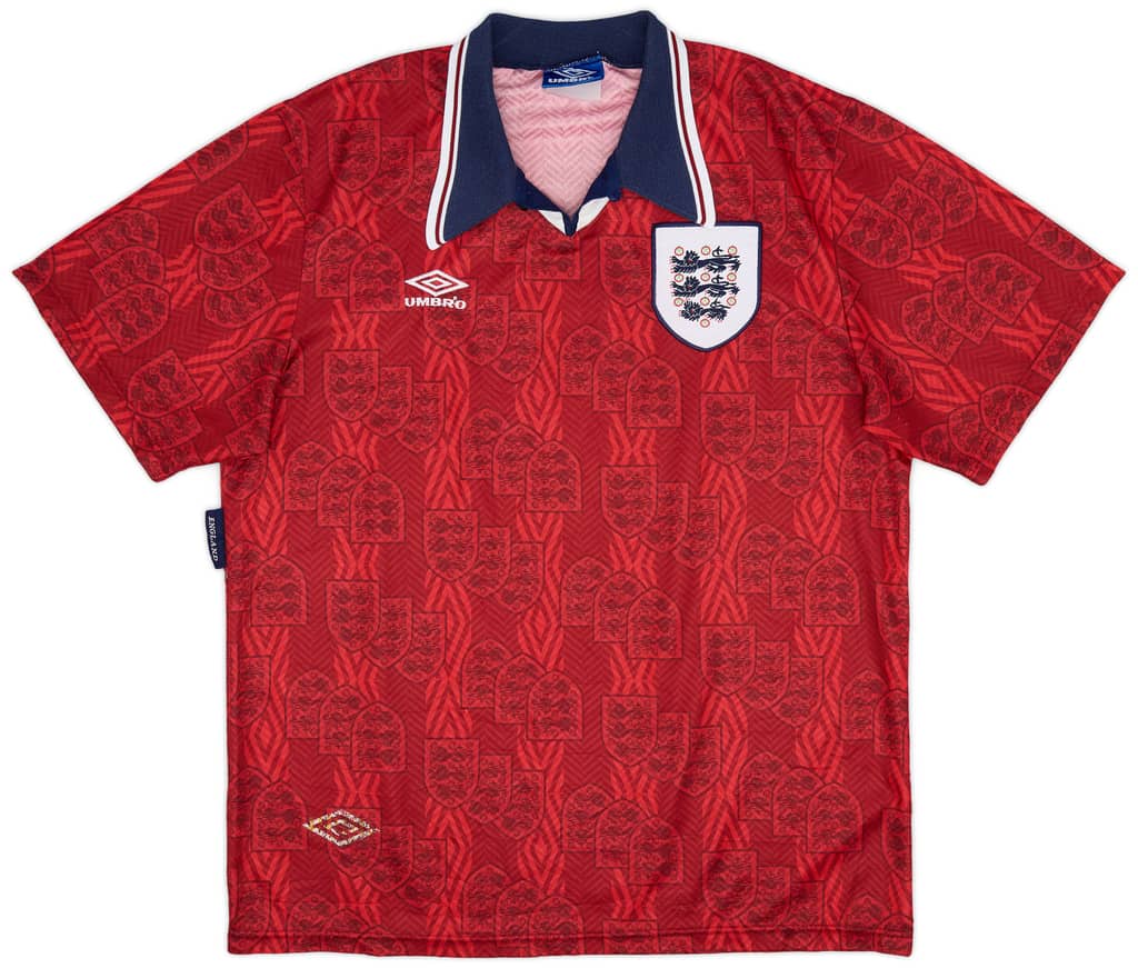 1993-95 England Away Shirt - 9/10 - (XL)