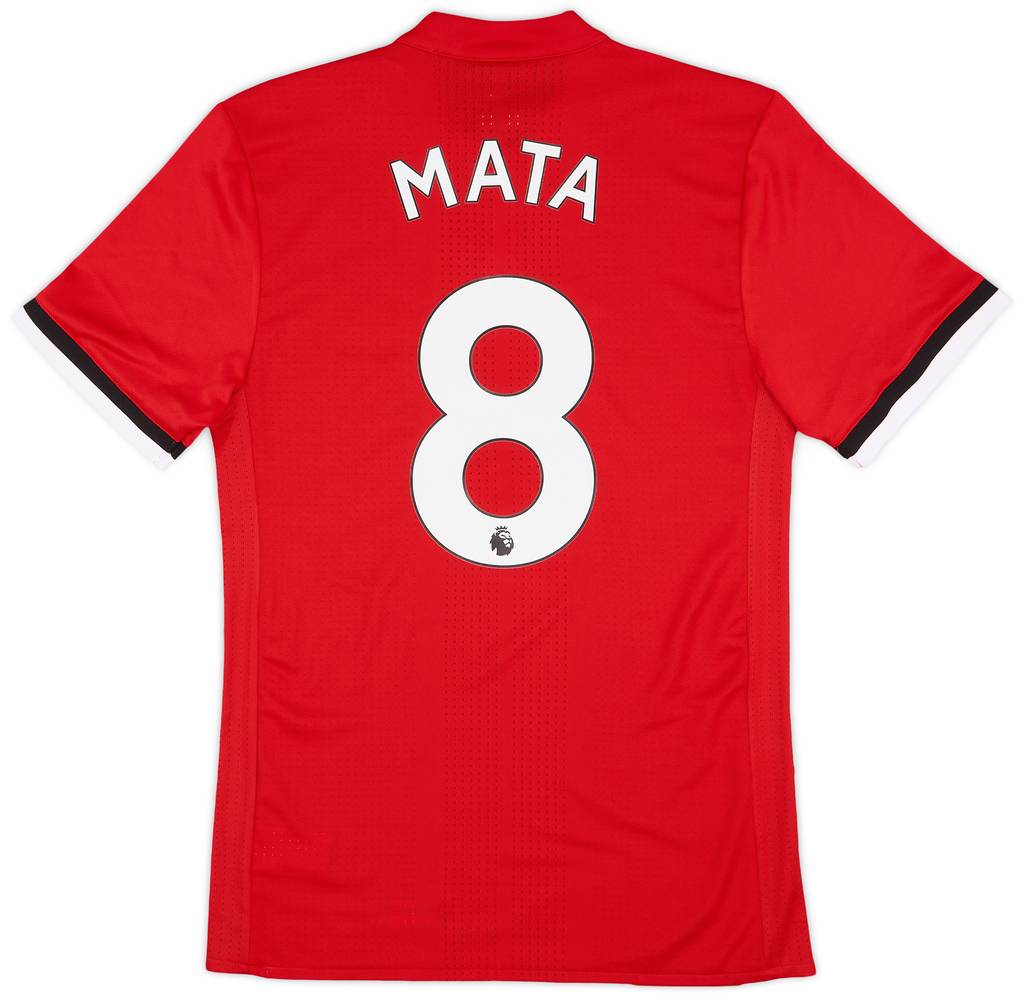 2017-18 Manchester United Authentic Home Shirt Mata #8 - 9/10 - (M)