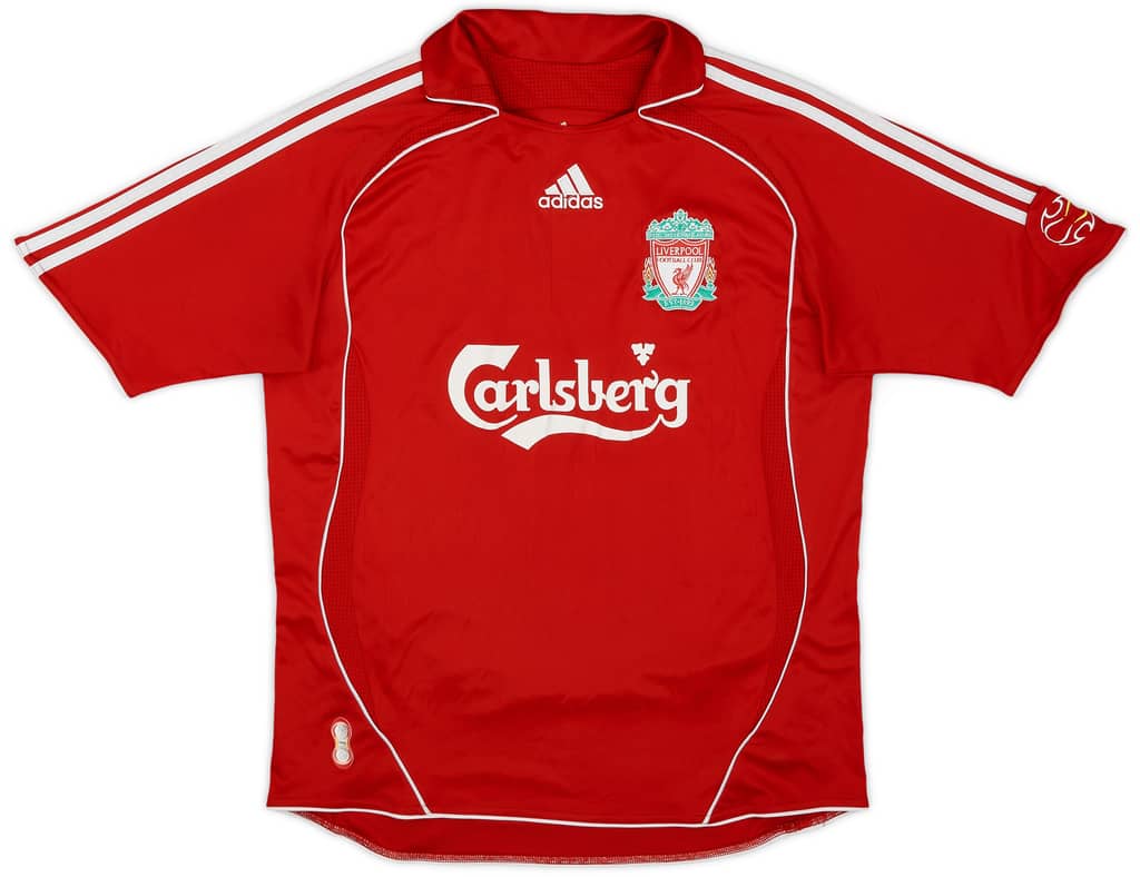 2006-08 Liverpool Home Shirt - 8/10 - (XL.Boys)