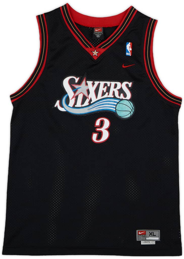 2000-04 Philadelphia 76ers Iverson #3 Nike Swingman Away Jersey - 6/10 - (XL.Boys)