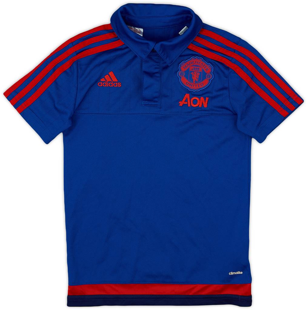 2015-16 Manchester United adidas Polo Shirt - 9/10 - (S.Boys)