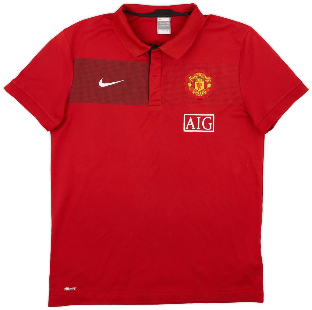2009-10 Manchester United Nike Polo Shirt - 8/10 - (L)