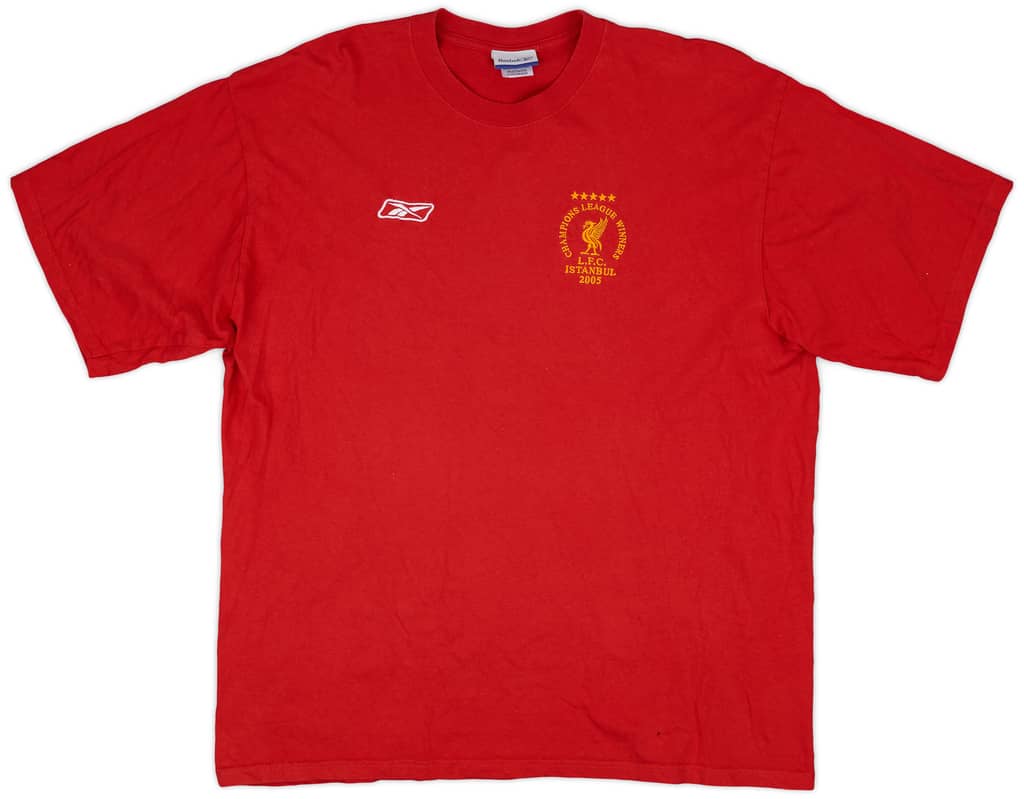 2005-06 Liverpool Reebok '2005 Champions League Winners' Cotton Tee - 6/10 - (XL)