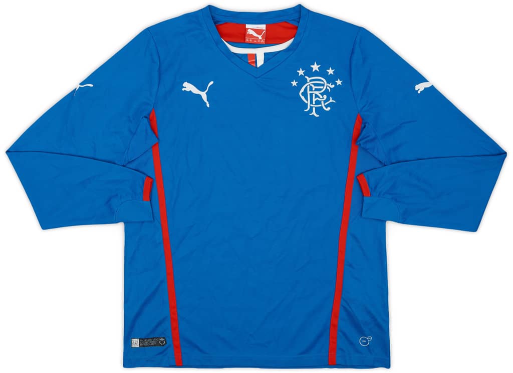 2013-14 Rangers Home L/S Shirt - 9/10 - (XL.Boys)