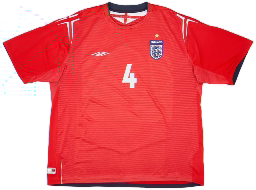 2004-06 England Away Shirt Gerrard #4 - 6/10 - (3XL)
