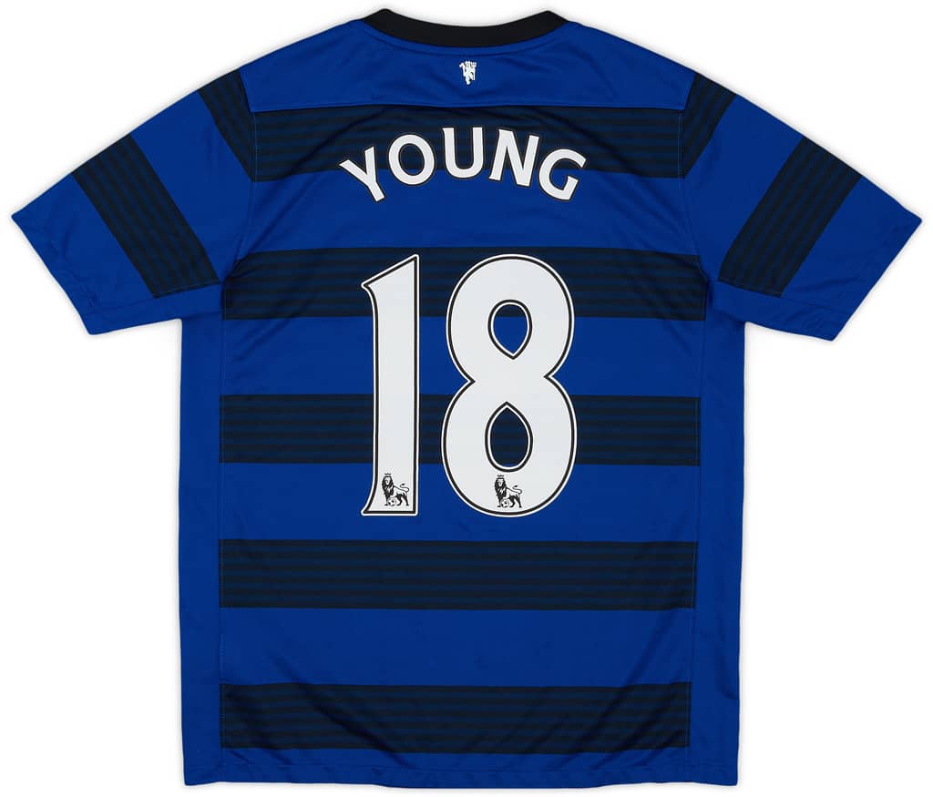 2011-13 Manchester United Away Shirt Young #18 - 8/10 - (XL.Boys)