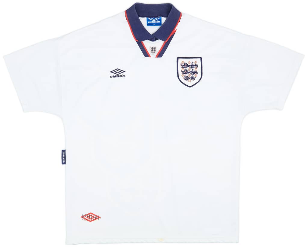 1993-95 England Home Shirt - 6/10 - (XL)