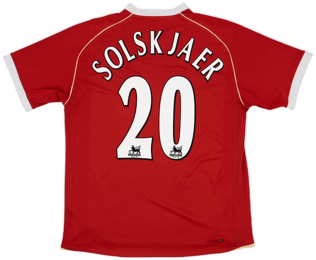 2006-07 Manchester United Home Shirt Solskjaer #20 - 5/10 - (L)