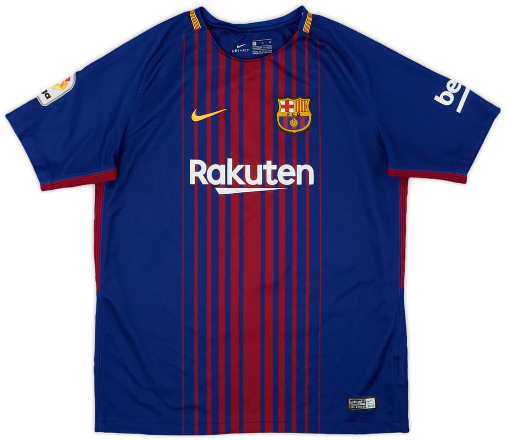 2017-18 Barcelona Home Shirt - 9/10 - (XL.Boys)