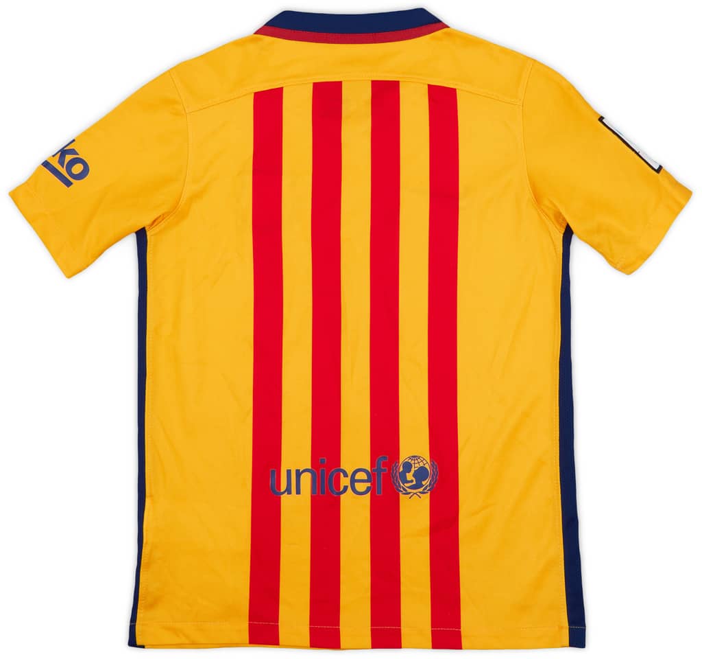 2015-16 Barcelona Away Shirt - 8/10 - (M.Boys)