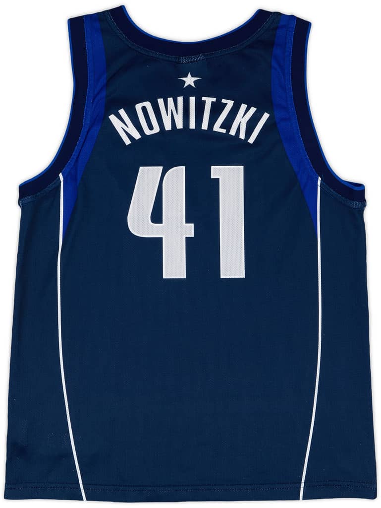 2001-10 Dallas Mavericks Nowitzki #41 Champion Away Jersey - 9/10 - (M)