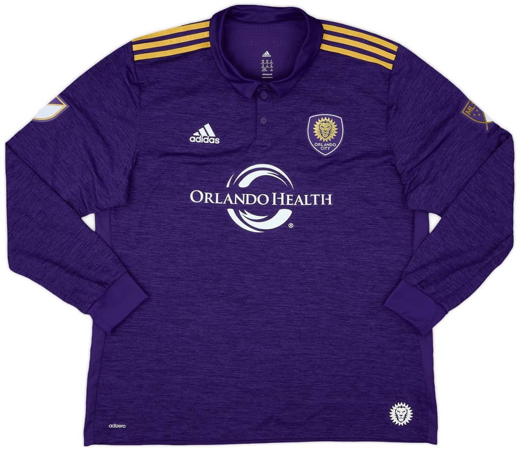 2017-18 Orlando City Authentic Home L/S Shirt - 9/10 - (XXL)
