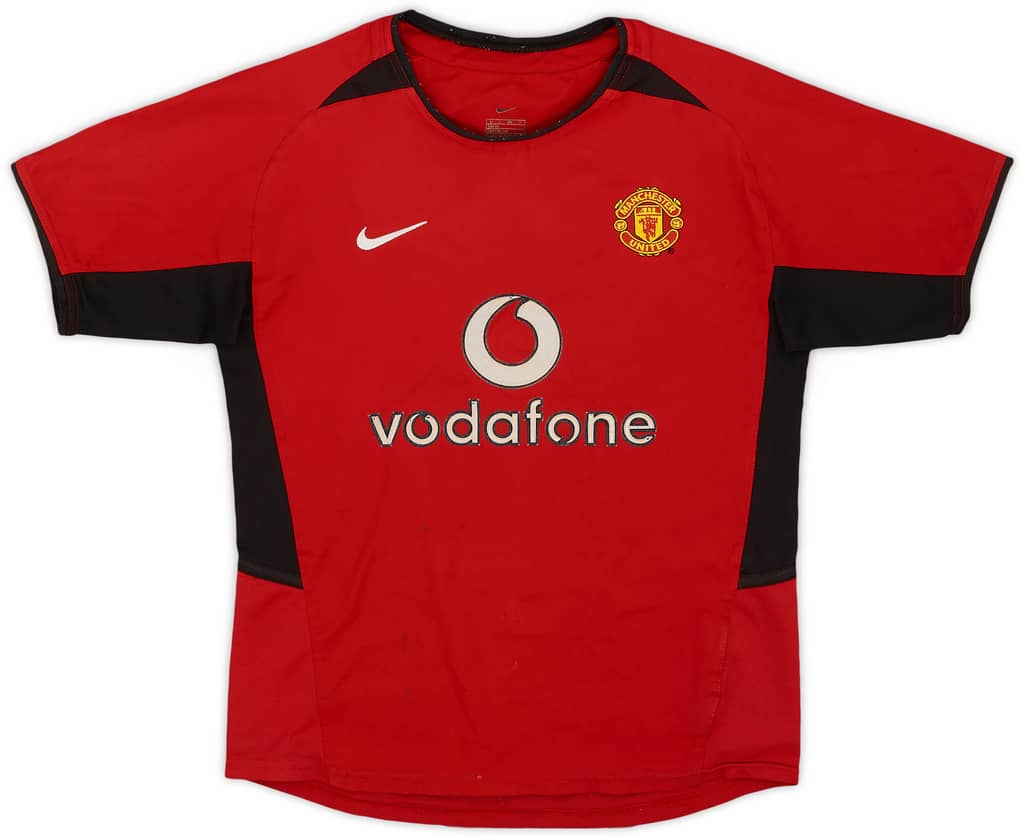 2002-04 Manchester United Home Shirt - 6/10 - (S.Boys)