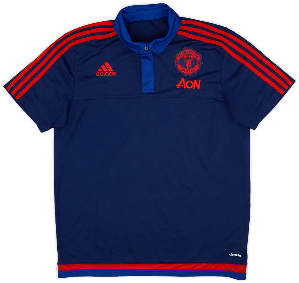 2015-16 Manchester United adidas Polo Shirt - 8/10 - (L)