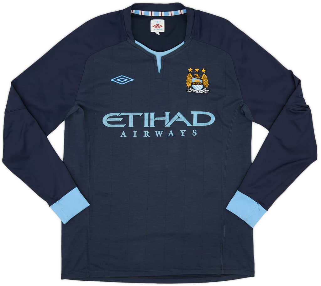 2010-12 Manchester City Away L/S Shirt Richards #2 - 6/10 - (L)