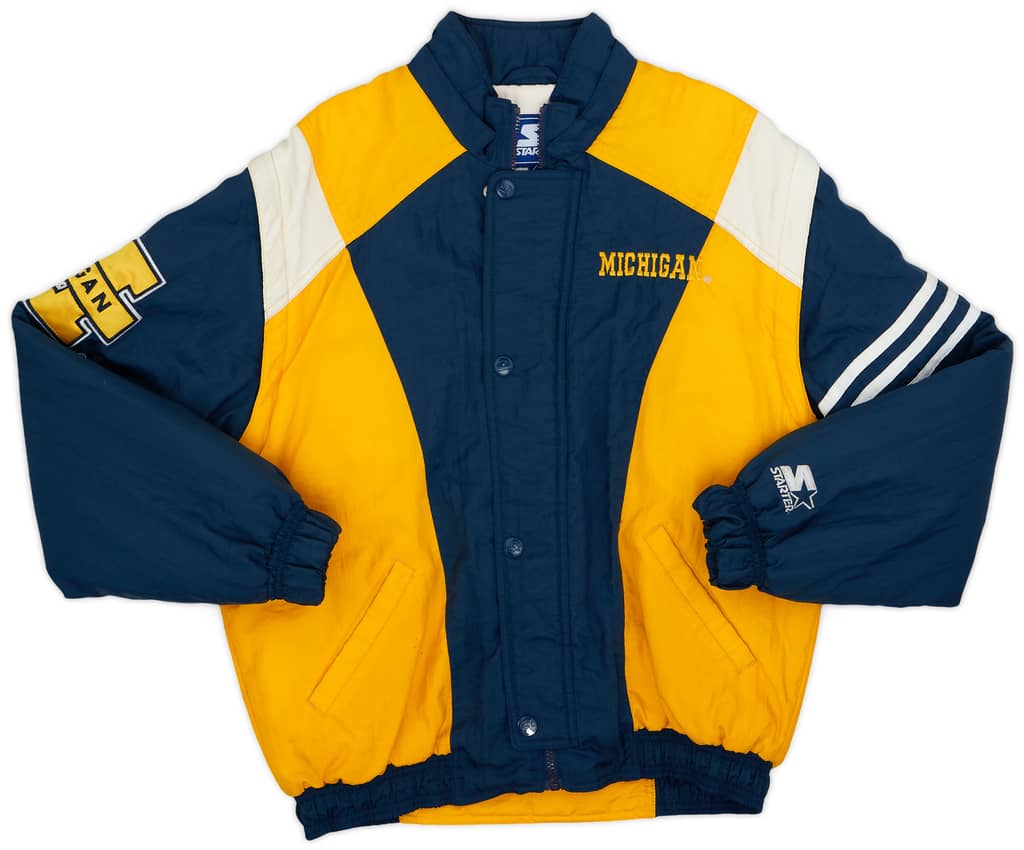 1990s Michigan Wolverines Starter Rain Coat - 6/10 - (XL.Boys)