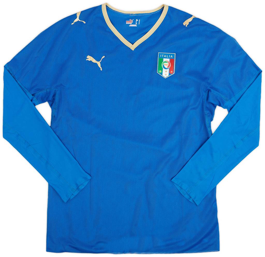 2007-08 Italy Player Issue Home L/S Shirt - 5/10 - (L)