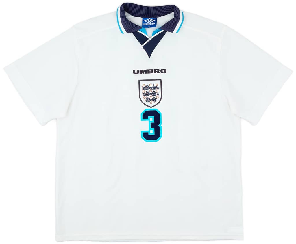 1995-97 England Home Shirt Pearce #3 - 9/10 - (XXL)