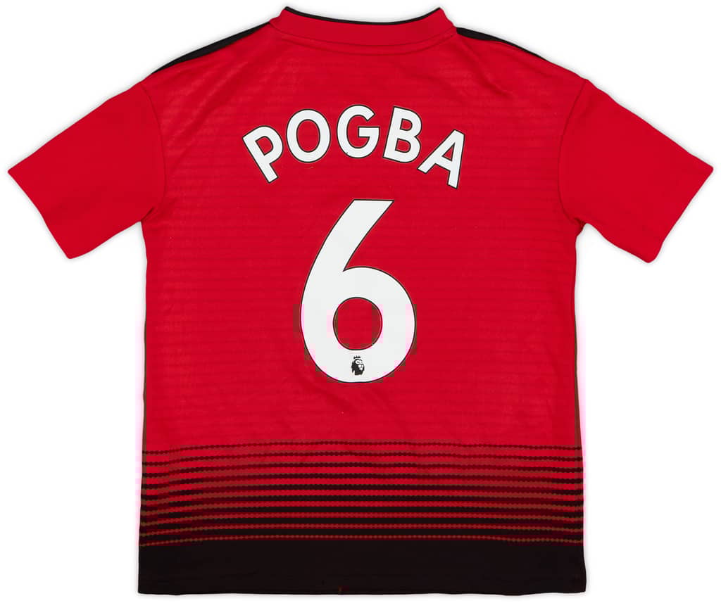 2018-19 Manchester United Home Shirt Pogba #6 - 5/10 - (S.Boys)