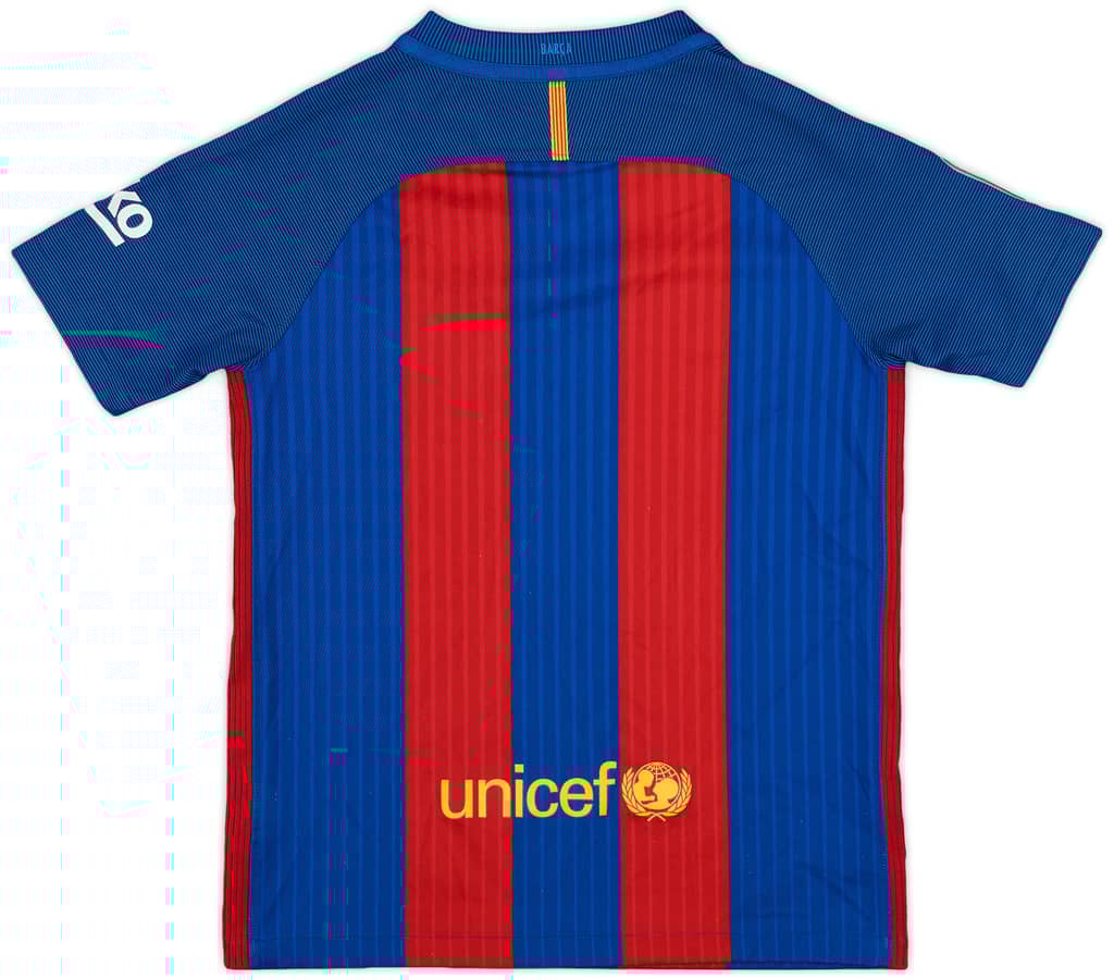 2016-17 Barcelona Home Shirt - 8/10 - (M.Boys)