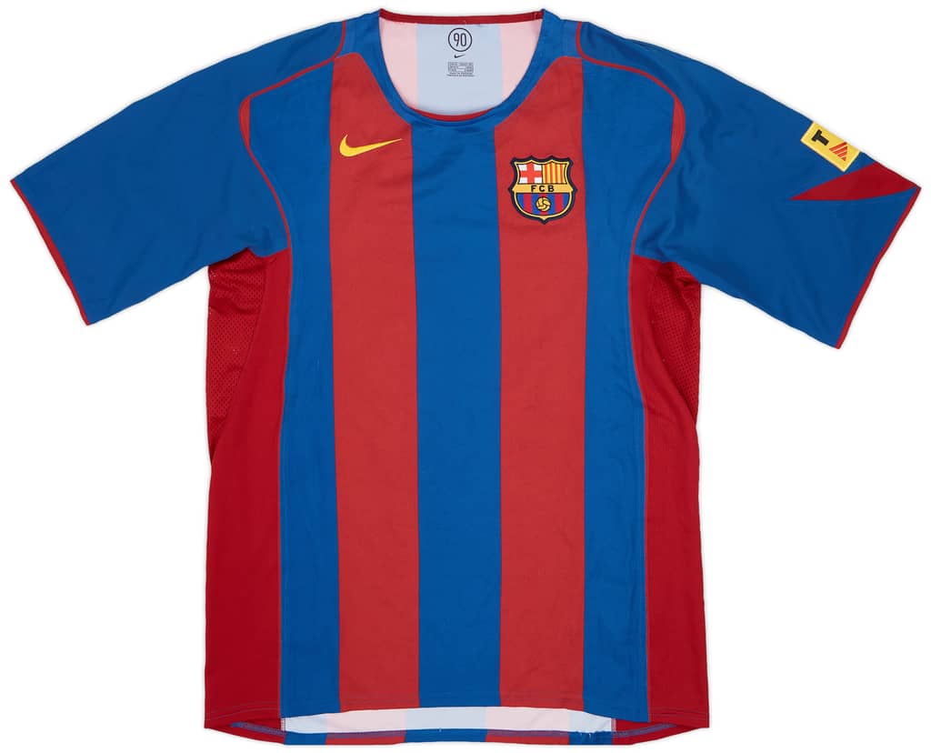 2004-05 Barcelona Match Worn Home Shirt #9 (Eto'o)