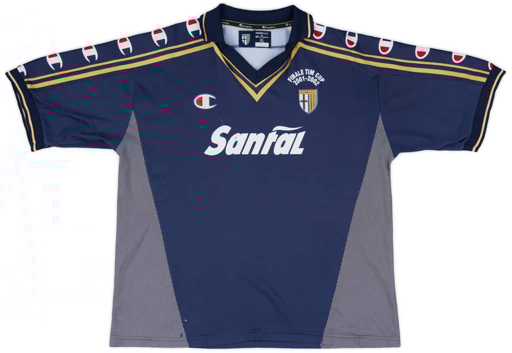 2001-02 Parma 'Signed' Finale TIM Cup Third Shirt - 7/10 - (XL)