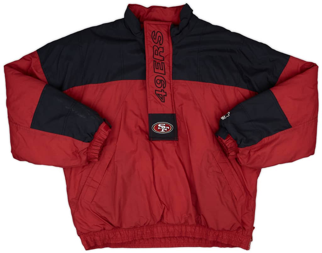 1996-99 San Francisco 49ers Starter 1/2 Zip Rain Coat - 7/10 - (L)