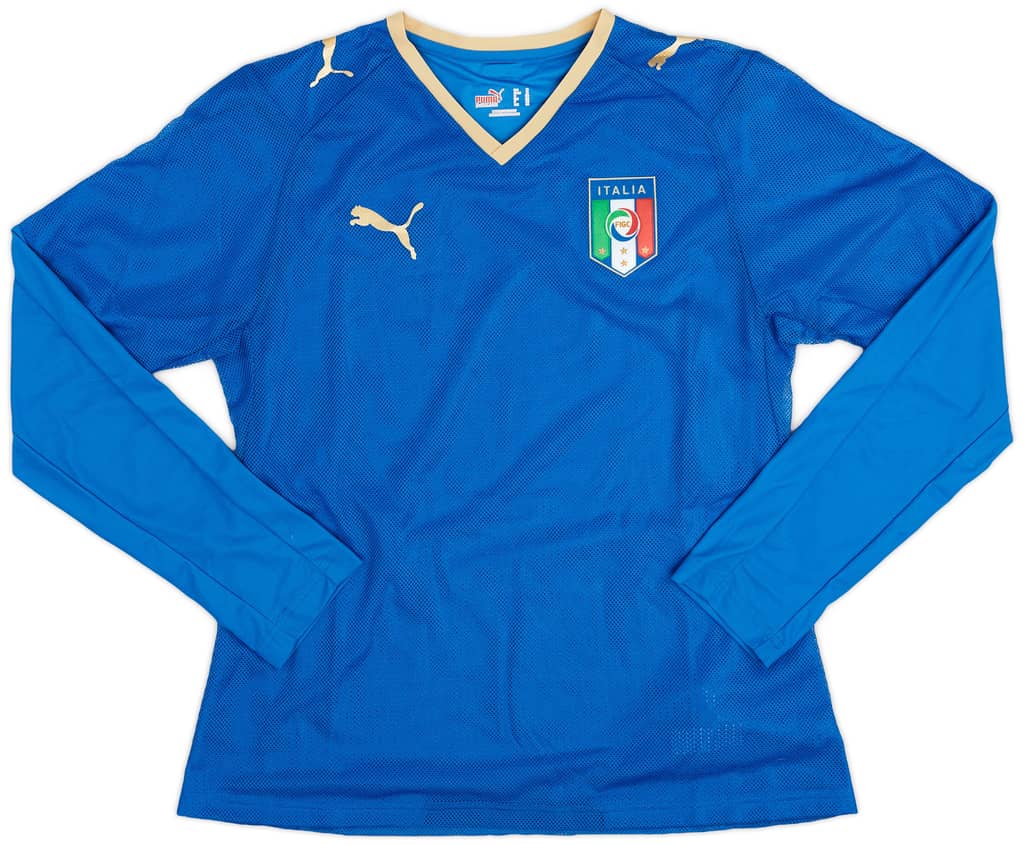 2007-08 Italy Home L/S Shirt - 9/10 - (Women's M)