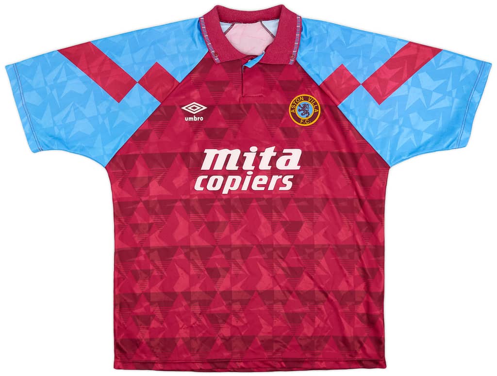 1990-92 Aston Villa Home Shirt - 9/10 - (XL)