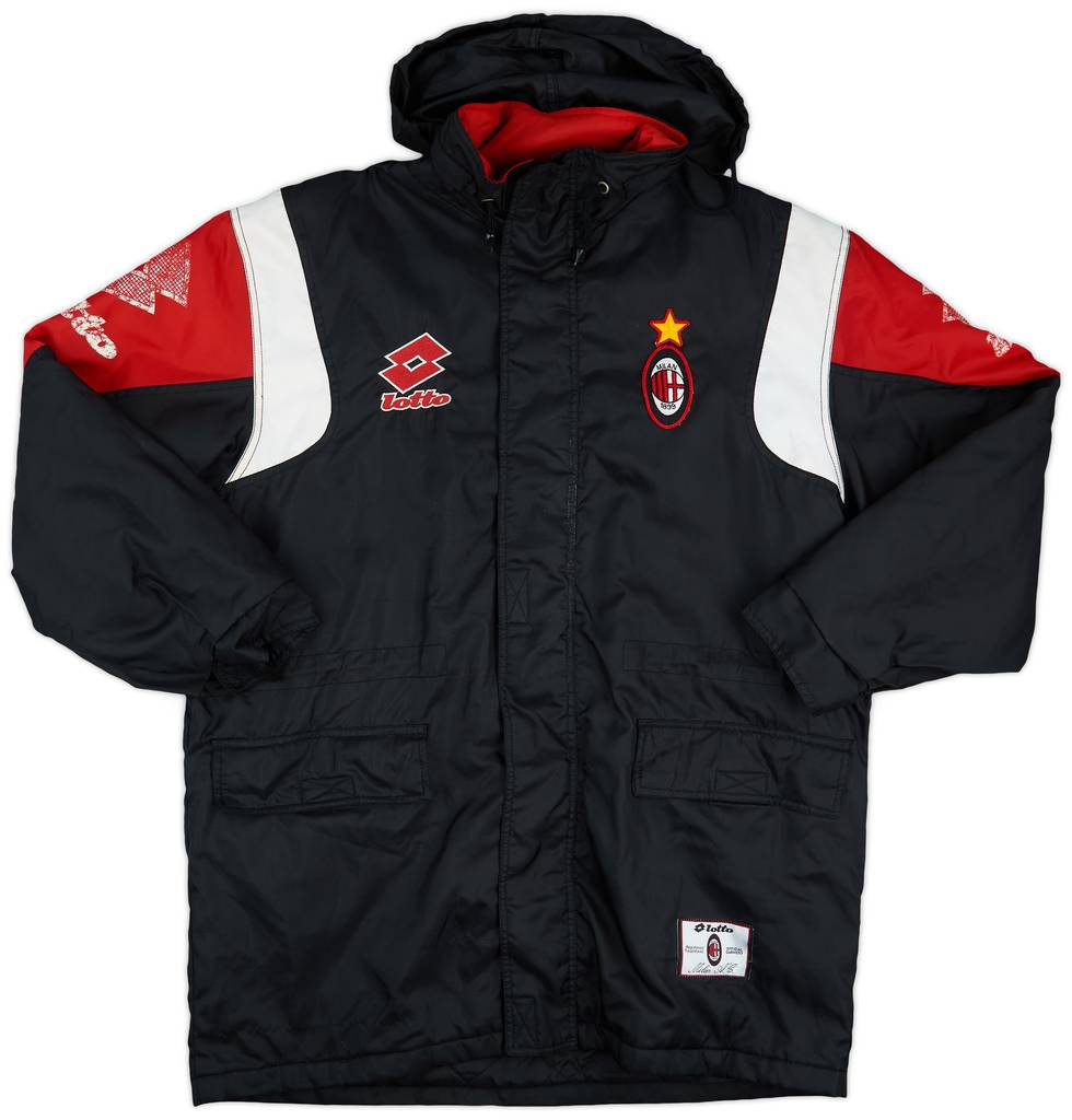 1996-97 AC Milan Lotto Hooded Padded Bench Coat - 6/10 - (M)