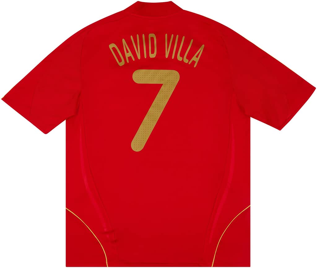 2007-09 Spain Home Shirt David Villa #7